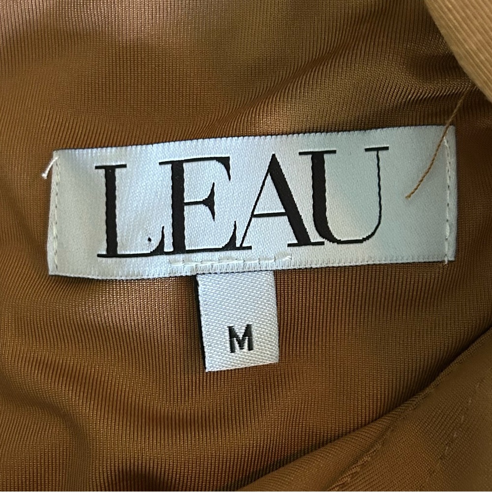Leau Ruched Brown Mini Dress - Picture 7 of 9